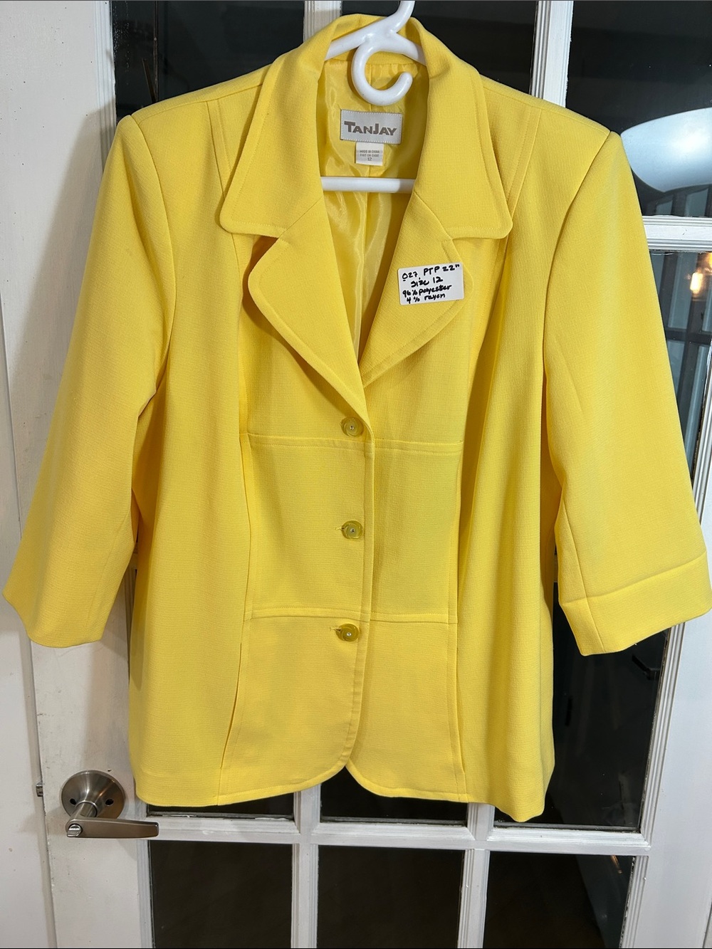 O27.    TanJay Yellow Women's Blazer Jacket